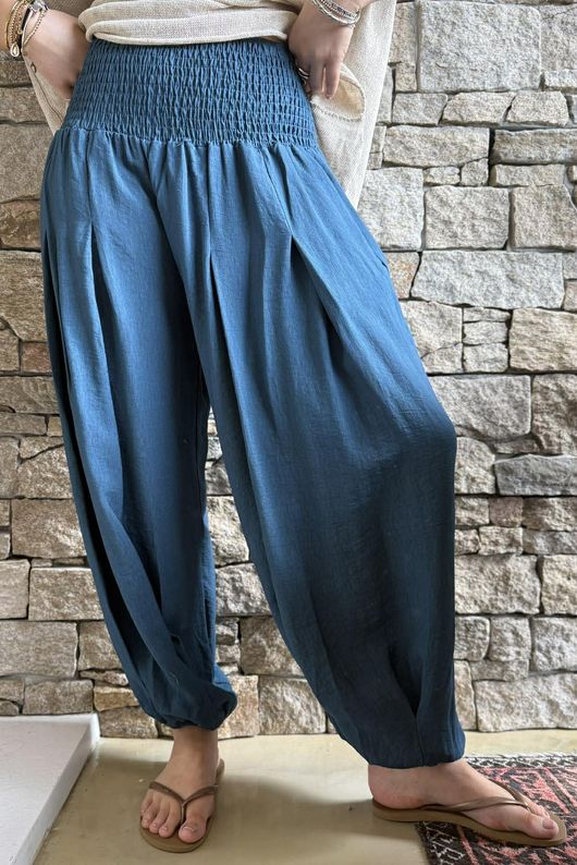 Basso Shirring Genie Pant Deep Teal